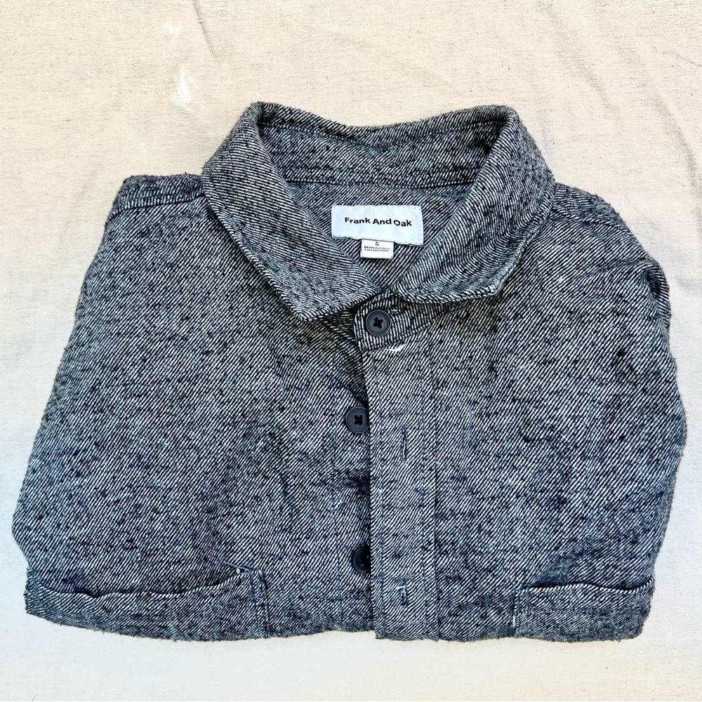🤠Frank & Oak🤠 Grey Flannel Button Down - Size L